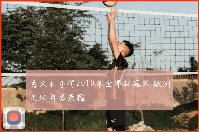 意大利夺得2010年世界杯冠军 欧洲足坛再添荣耀